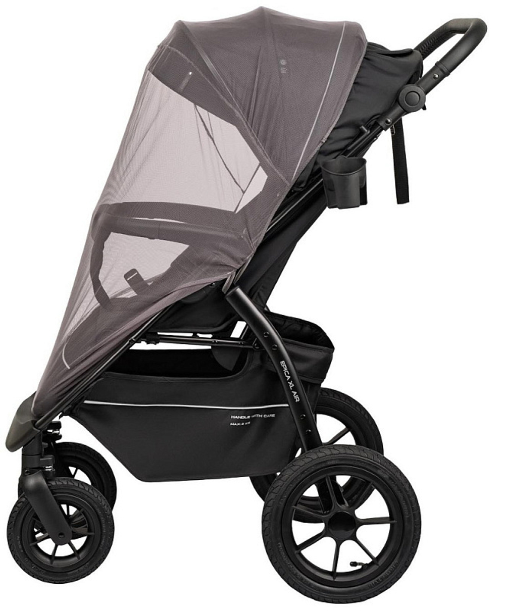 Детская прогулочная коляска Indigo Epica XL Air с сумкой 2025 черный