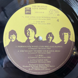 Винтажная виниловая пластинка LP The Beatles Love Songs (Japan 1977) (Obi) Yesterday