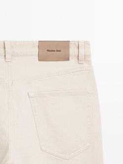 Massimo Dutti Зауженные джинсы, кремовый