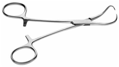 Зажим с кремальерой для операционного белья 130 мм (Цапка) Surgicon J-18-010