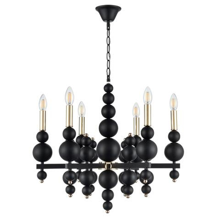 8106/6 MODERNI LN26 130 черный/золото, металл Люстра Е14 6*40W 220V NANA