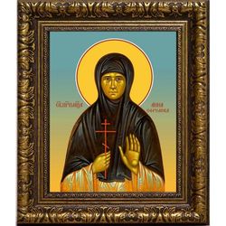 Анна Ефремова преподобномученица послушница. Икона на холсте.