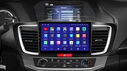 Магнитола для Honda Accord 9 2013-2015 - Parafar PF400LUX3RNF (поддержка усилителя, боковой камеры)на Android 13, 2Гб+32Гб, CarPlay, 4G SIM-слот