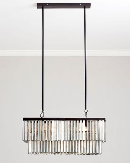 Черная прямоугольная люстра «Авиано»