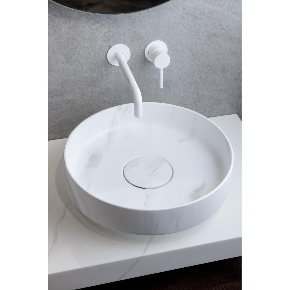 Раковина накладная Boheme Sole 801-CLCT, Corian 400*130 Calacatta