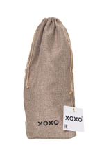 Мешочек XOXO, текстиль, коричневый, 39*23,5 см