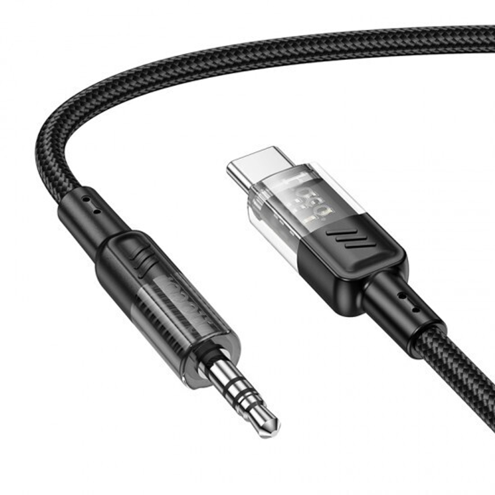 Aux - Type-C аудио кабель Hoco UPA27, 1,2 м, 013350 Черный