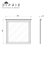 Зеркало интерьерное, 78.5 82.6, Неаполь, квадратное, в раме, зеленое, Dipriz