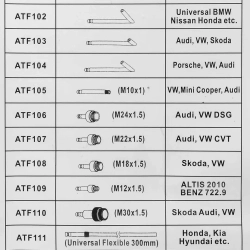 Набор инструментов для заправки маслом АКПП, 13пр. (Benz VW AUDI FORD) FORCEKRAFT FK-61930