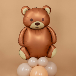 Шар (35''/89 см) Фигура, Мишка, Сатин, 1 шт. Ж4