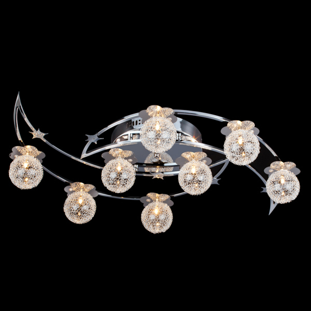 Люстра 4885/8 хром/синий