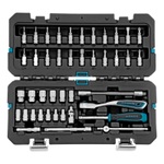 Набор инструментов, 1/4", CrV, 120 зубьев, 42 предмета Gross