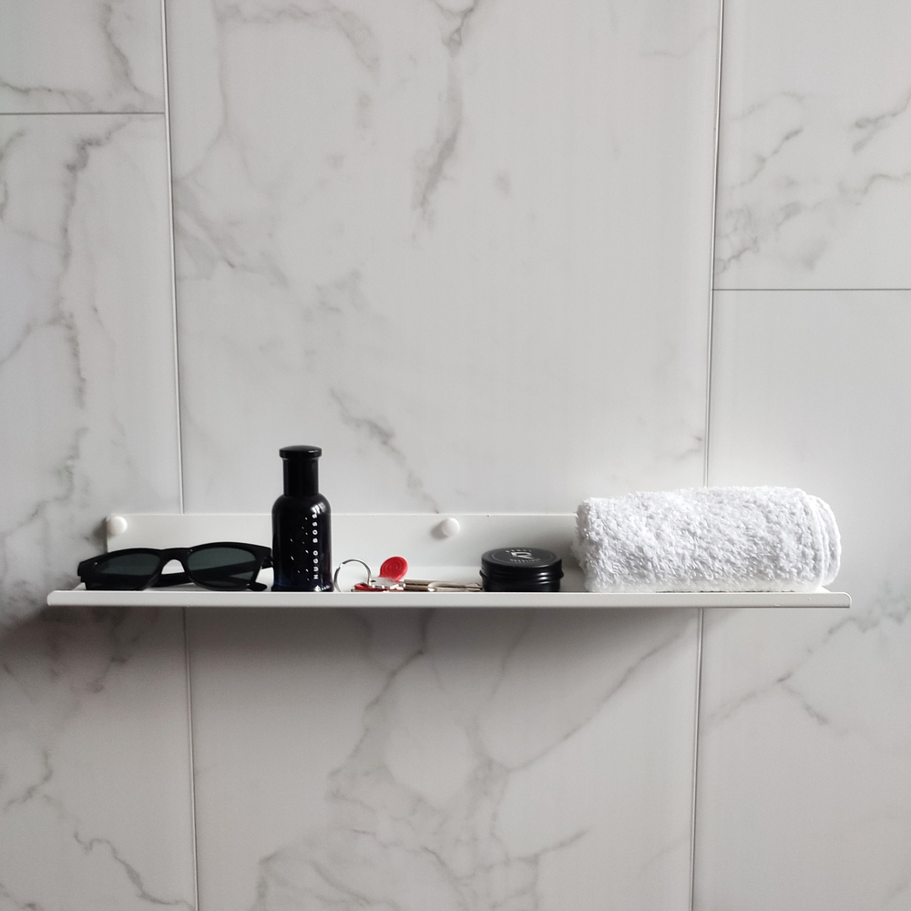 Полка MetaDec Plain настенная прямая, 50х10см белая, 1шт