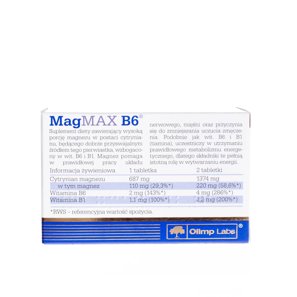 Диетическая добавка Olimp Magmax B6, 50 таблеток