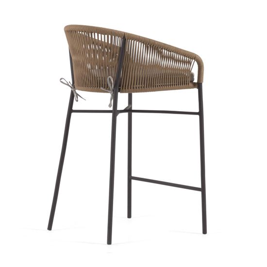 Веревочный барный стул Yanet бежевый 80 см Испания La Forma