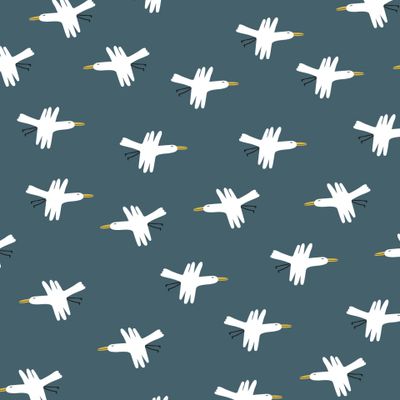 Перелетные птицы- гуси на темно синем