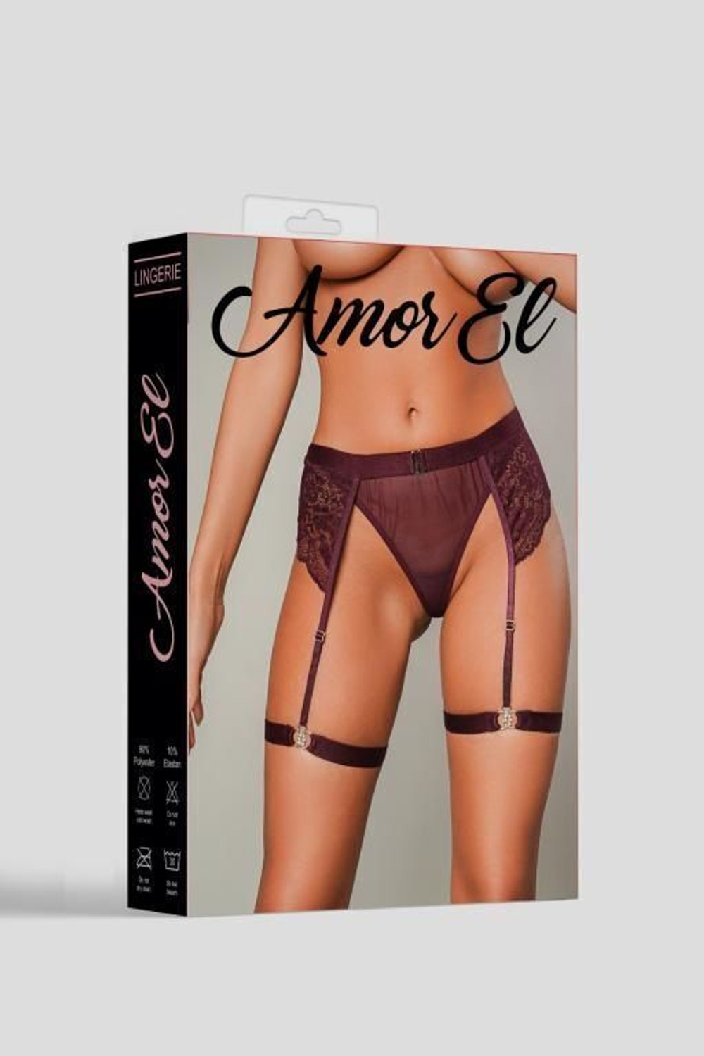 Женские трусики со съемными бусинами и поясом с гартерами (Размер: L-XL) (Цвет: кремовый)