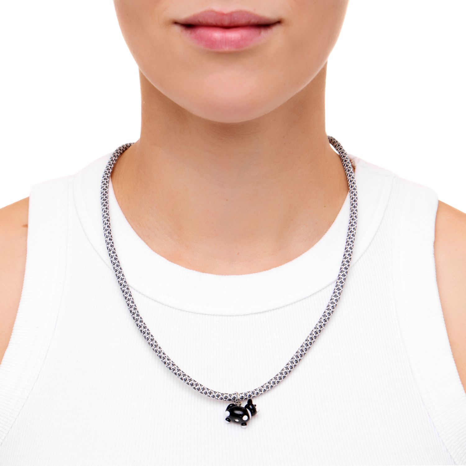 Колье Knitted Kitten Necklace - Tuxedo Cat