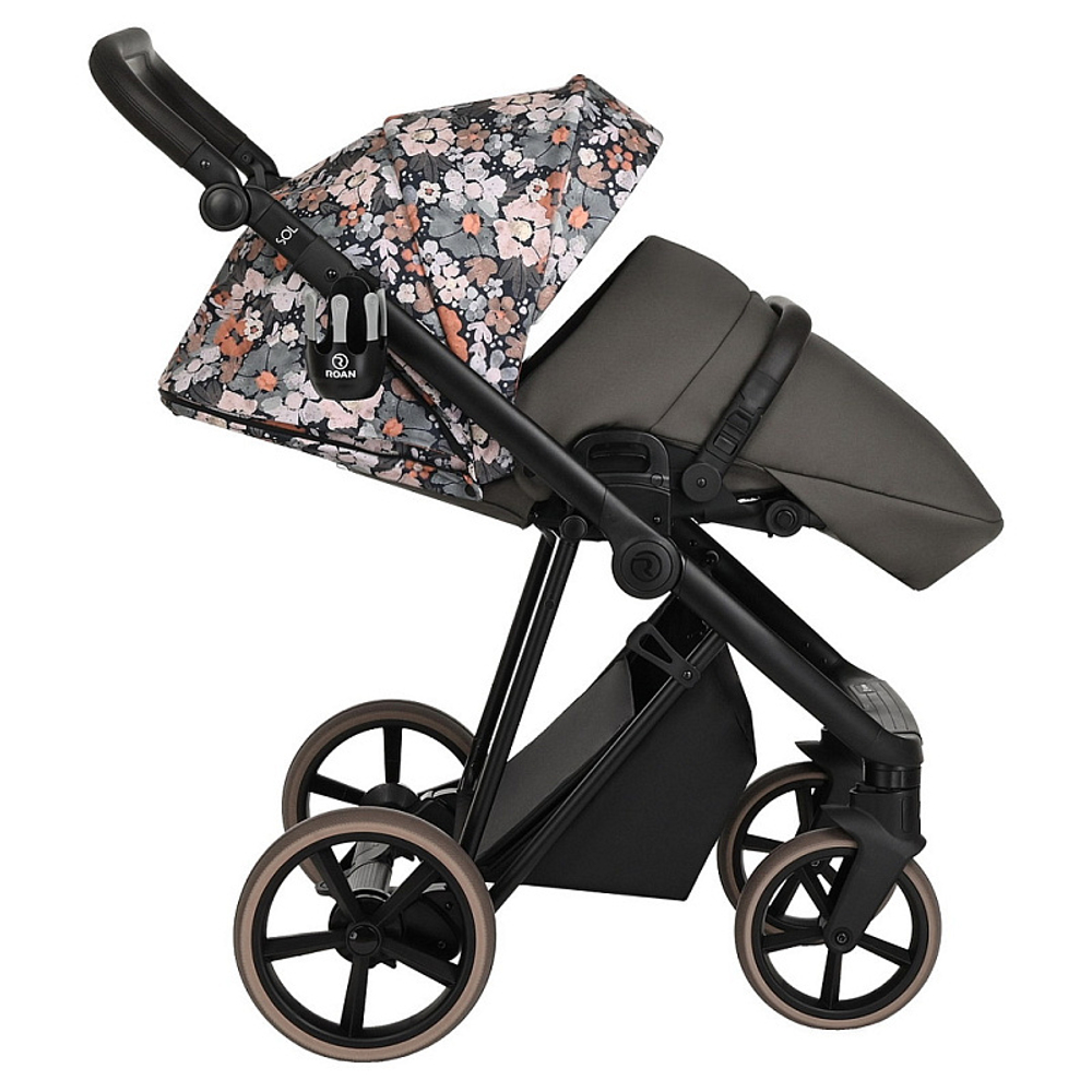 Детская коляска Roan Sol Flowers 2 в 1 RSF/5003 Forest Clearing/Black