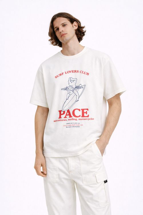 Футболка Miracle Apparel оверсайз Surf Lovers Club Milk