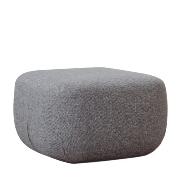 Пуф E5.2, 54х54х34 см, серая рогожка