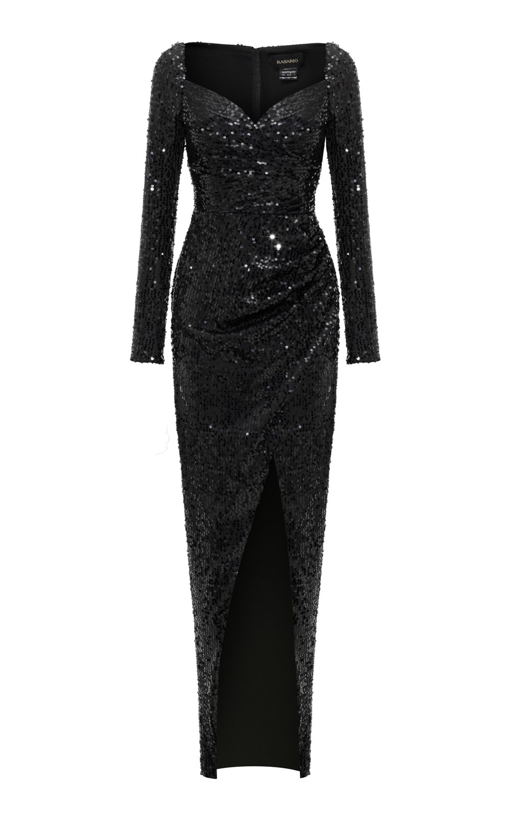 Платье макси из пайеток драпированное