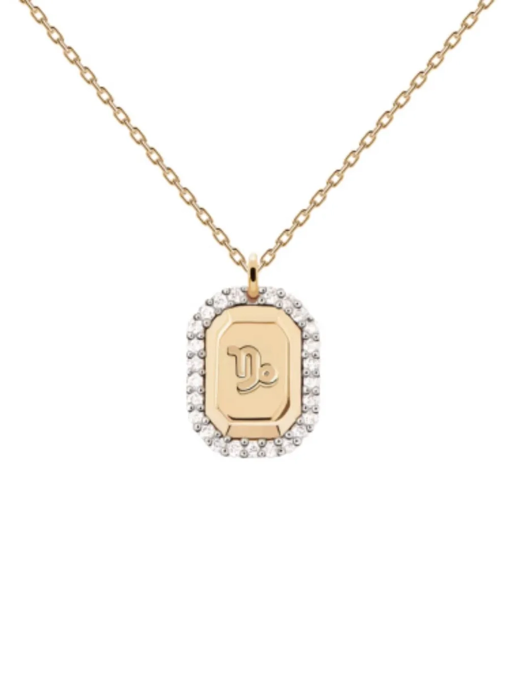 Колье Знак Зодиака Козерог серебро 925 пробы покрытое золотом