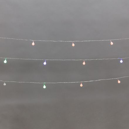 Гирлянда светодиодная Шарики 5м, 20LED, IP20, прозрачный провод, свечение мульти (RG/RB), контроллер