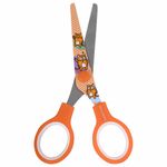 Ножницы 130 мм оранжевые, с цветной печатью "Котики", закругленные, BRAUBERG KIDS, 238351