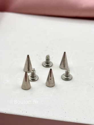 Установочный Шип декоративный серебристый металлический 10 мм