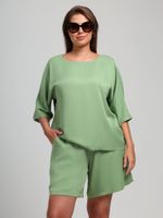 Блузка Летний драйв-2 Виотекс ЗЕЛЁНЫЙ