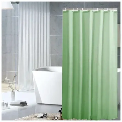 Штора для ванной 180см зеленая