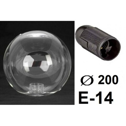 Плафон стеклянный "Прозрачный шар 4" ф200