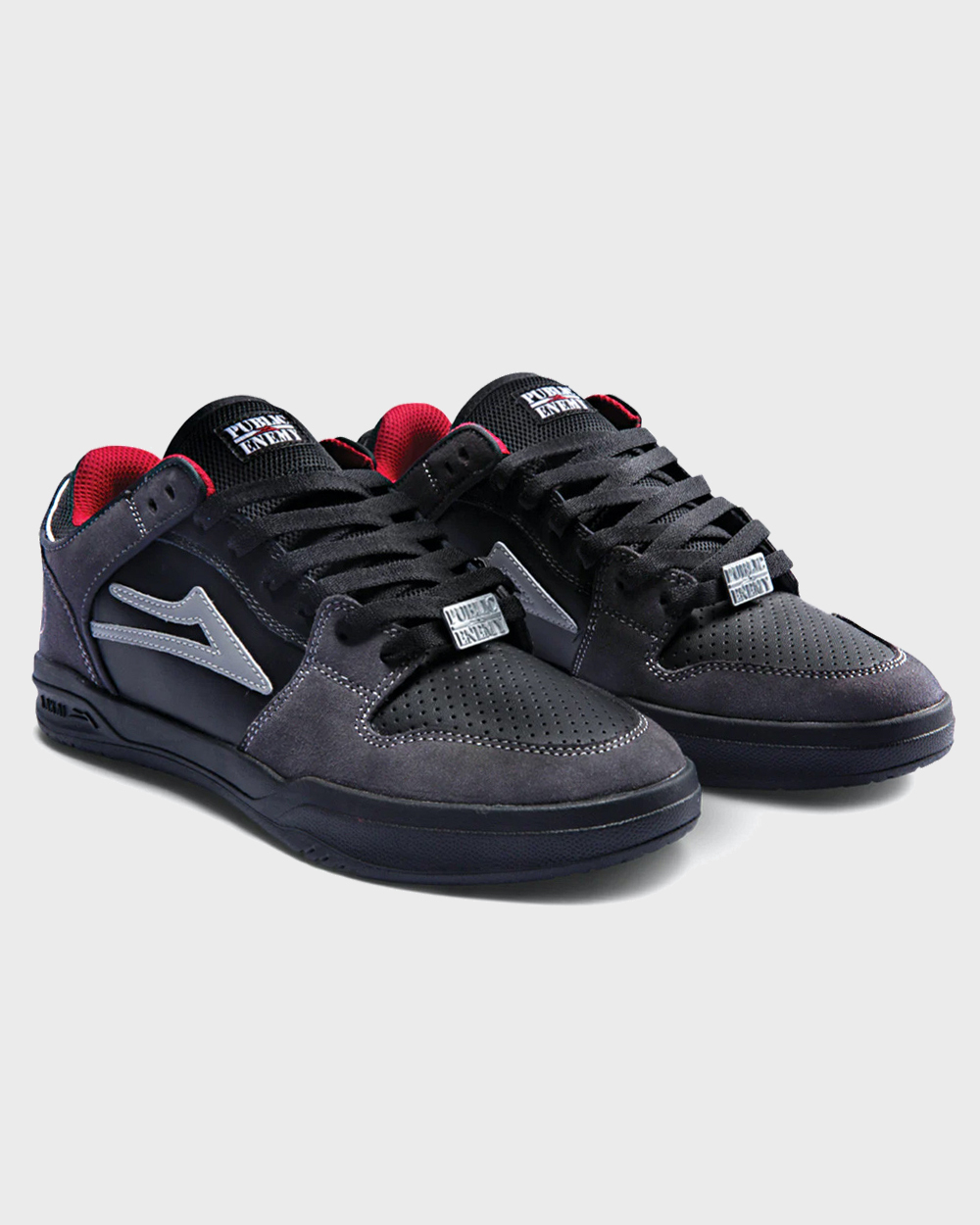 Кеды Lakai Telford Low: Public Enemy Black/Charcoal Suede (EG)
