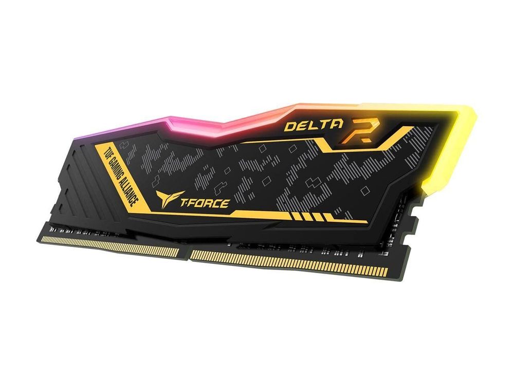 Оперативная память 16GB Kit (2x8GB) 3200MHz DDR4 Team Group DELTA TUF RGB PC-28800 CL22 1.35V TF9D416G3200HC16FDC01 Black