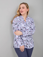 Блузка БЛ-22/голубой-цветыветочка