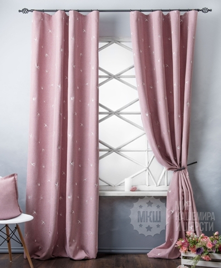 Готовые шторы ПРАЙММ (арт. BL01-245-02) - (145х280)х2 см. - розовые