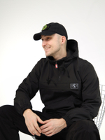 Анорак мужской без утеплителя черный Город Горький