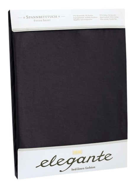 Простыня сатиновая 270x290 Elegante 6800 черная