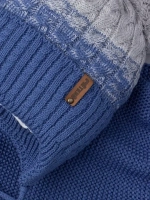 Шапка вязаная для мальчика на завязках и снуд