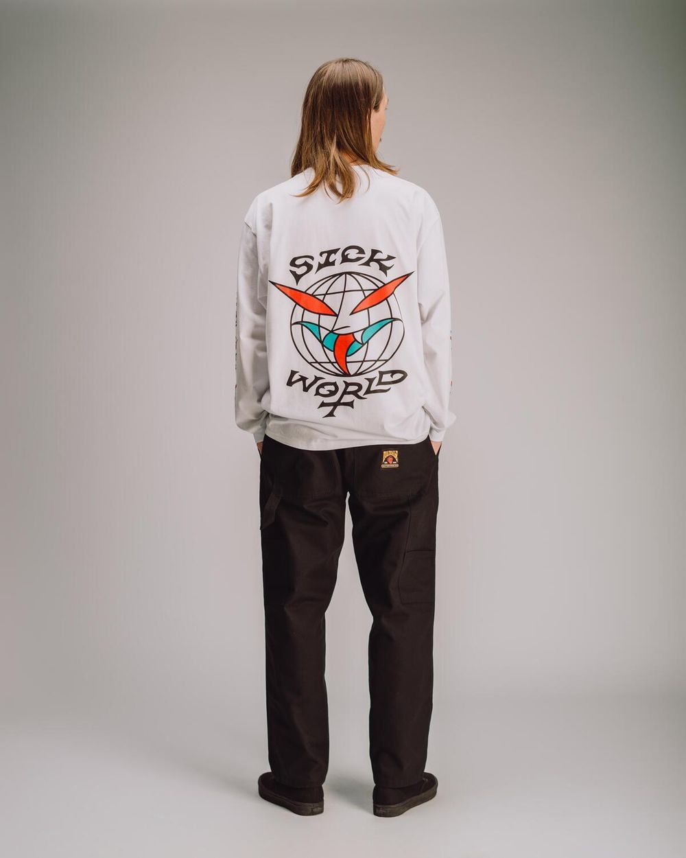 Лонгслив Подполье Sick World белый