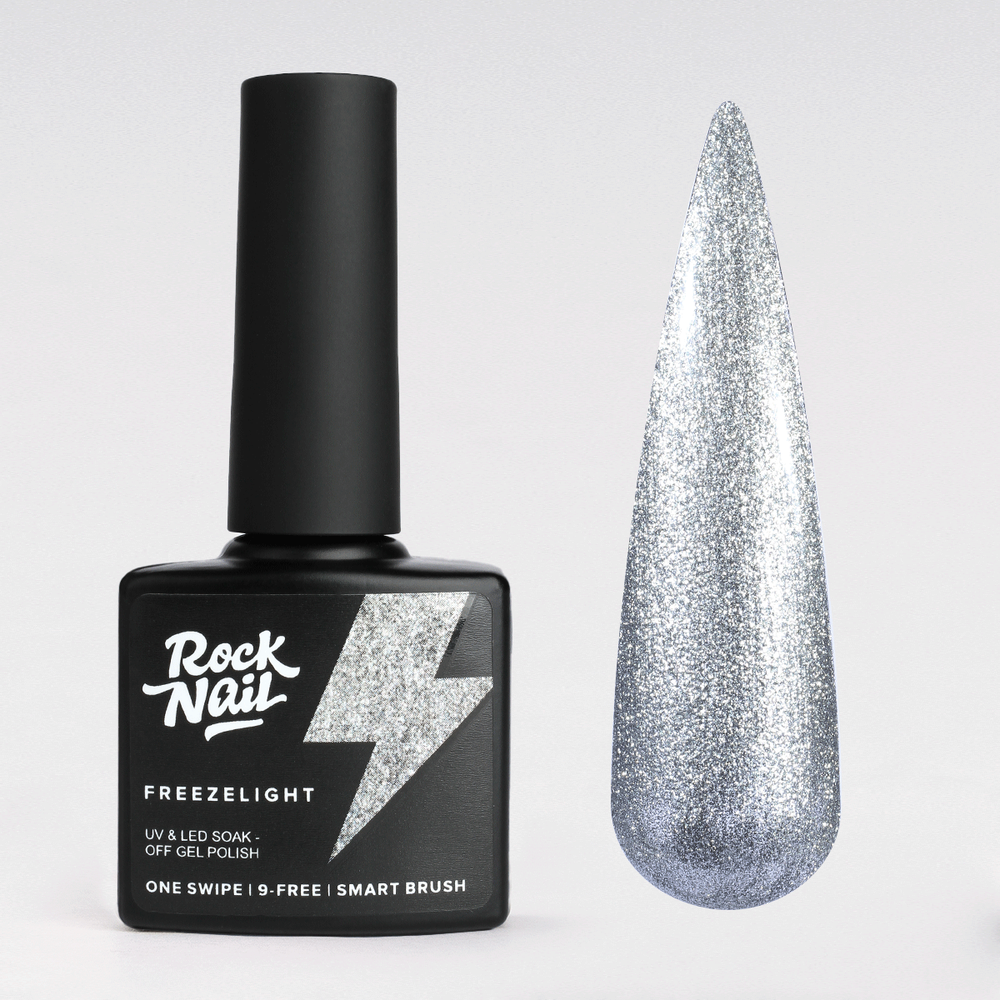 Гель-лак RockNail Freezelight 340 Silver Flash, 10 мл.