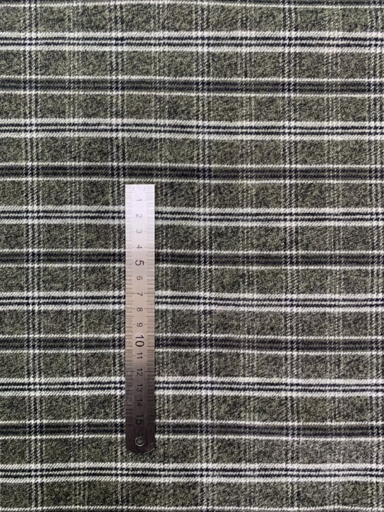 Коттон фланель сорочка принт клетка олива/хаки/крем NB#011