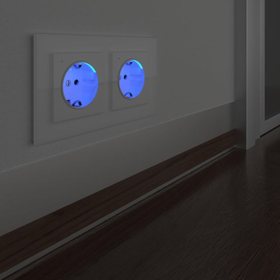 Розетка с заземлением и подсветкой Werkel белая W1171401 4690389155338