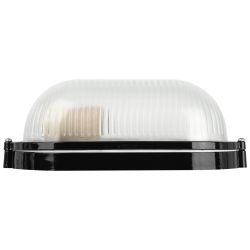 Светильник ЭРА НБП 04-60-001 Акватермо алюминий/стекло IP54 E27 max 60Вт 212х105 овал черный