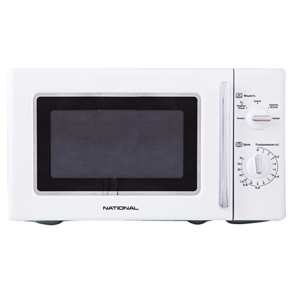 Микроволновая печь NATIONAL NK-MW135M20, объем 20 л, мощность 700 Вт, таймер, механическое управление, белая