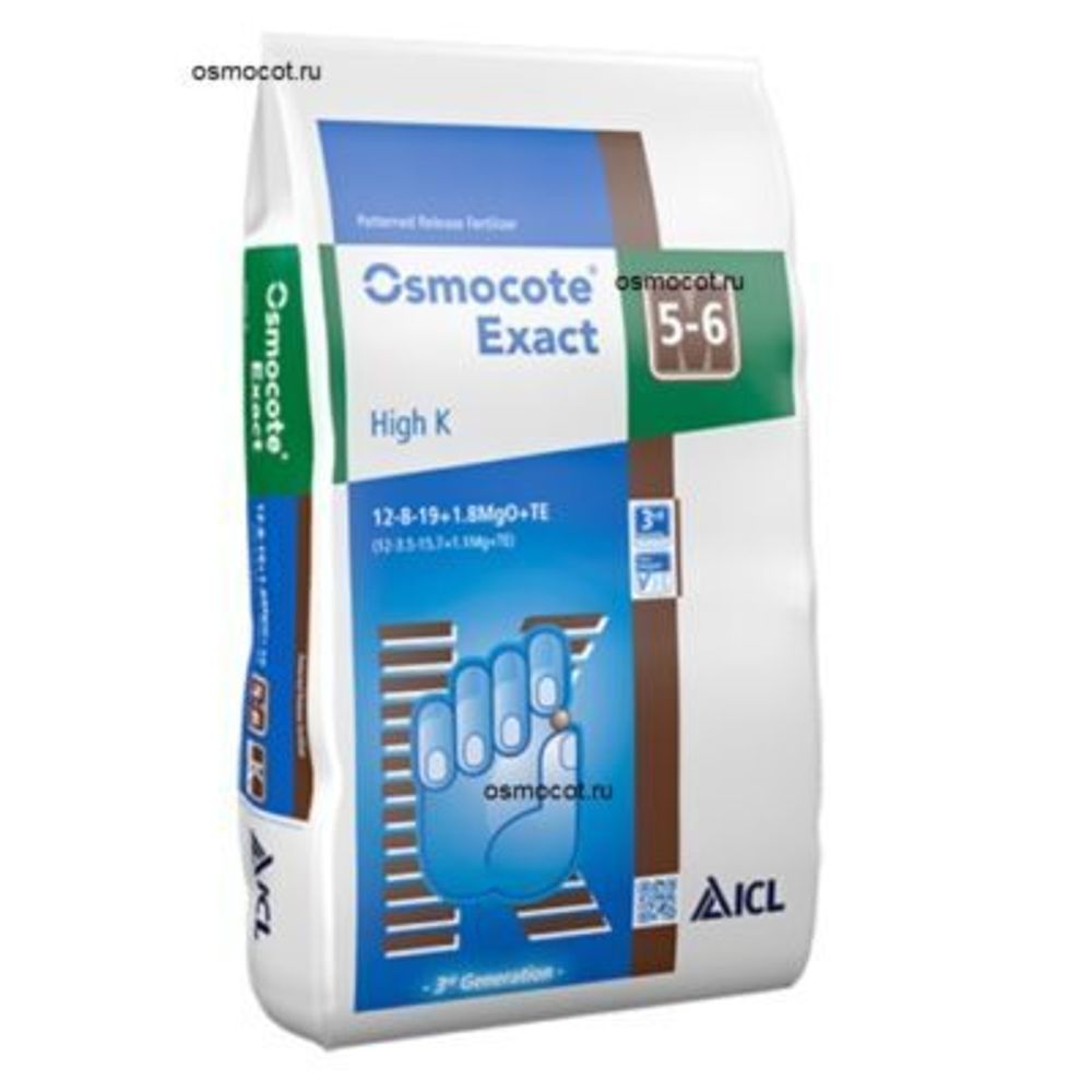 Osmocote Exact High K 5-6 мес. (12-8-19+1,5 MgO+МЭ) (25кг) для роста новая улучшенная формула Закупка М48 апрель 2026 Osmocote Exact High K 5-6 мес. (12-8-19+1,5 MgO+МЭ) (25кг) для роста новая улучшенная формула Закупка М48 апрель 2026