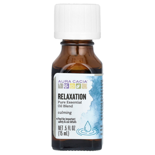 Aura Cacia, чистая смесь эфирных масел, для расслабления, 15 мл (0,5 жидк. унции)