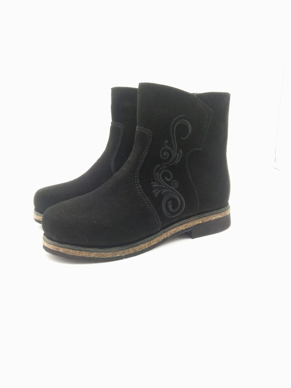 40 Унты-ботиночки женские из замши на молнии