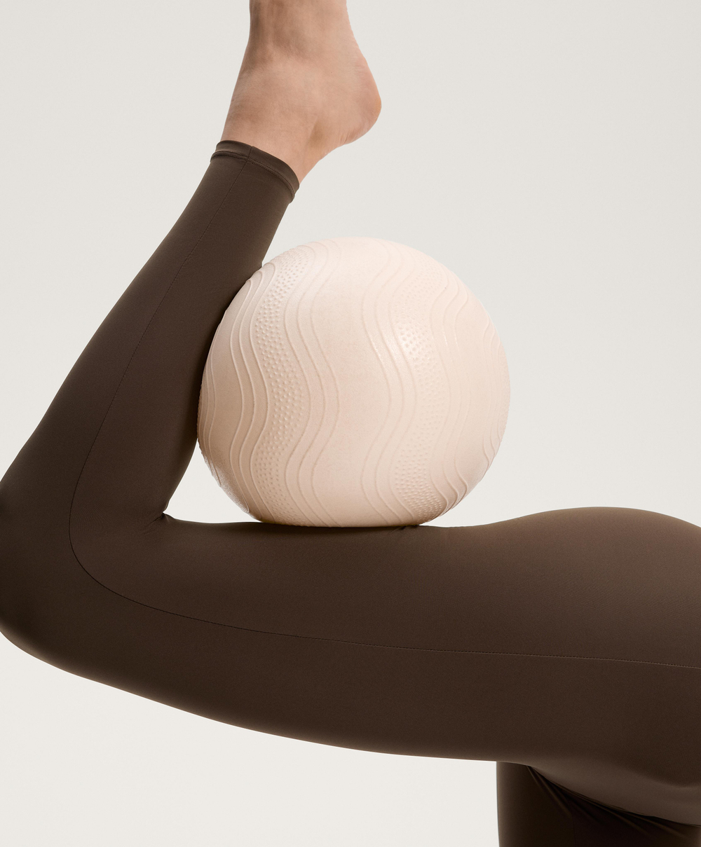 OYSHO Легинсы Light Touch с V-образным вырезом и драпировкой, длиной до щиколотки, темно-коричневый